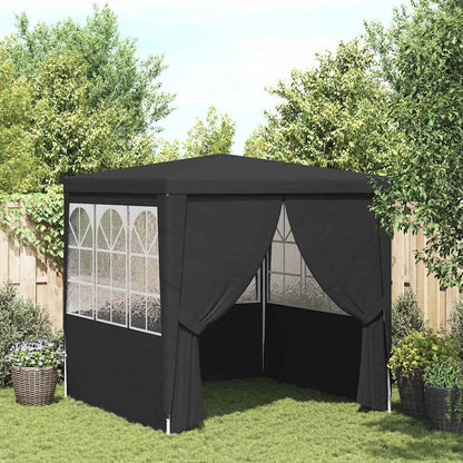 Tenda festas com paredes laterais 2x2m 90g/m² antracite