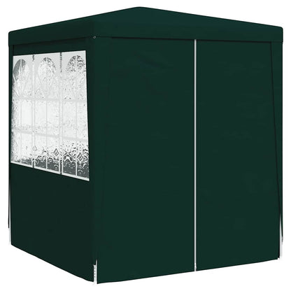 Tenda festas profissional c/ paredes laterais 2x2m 90g/m² verde