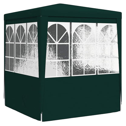 Tenda festas profissional c/ paredes laterais 2x2m 90g/m² verde