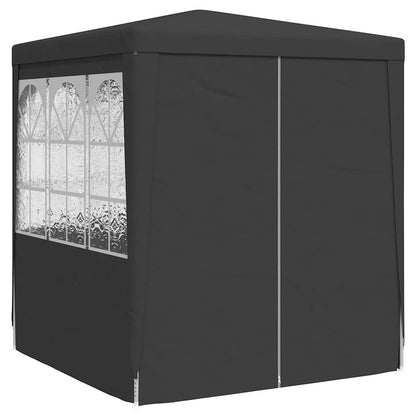 Tenda festas com paredes laterais 2,5x2,5m 90g/m² antracite