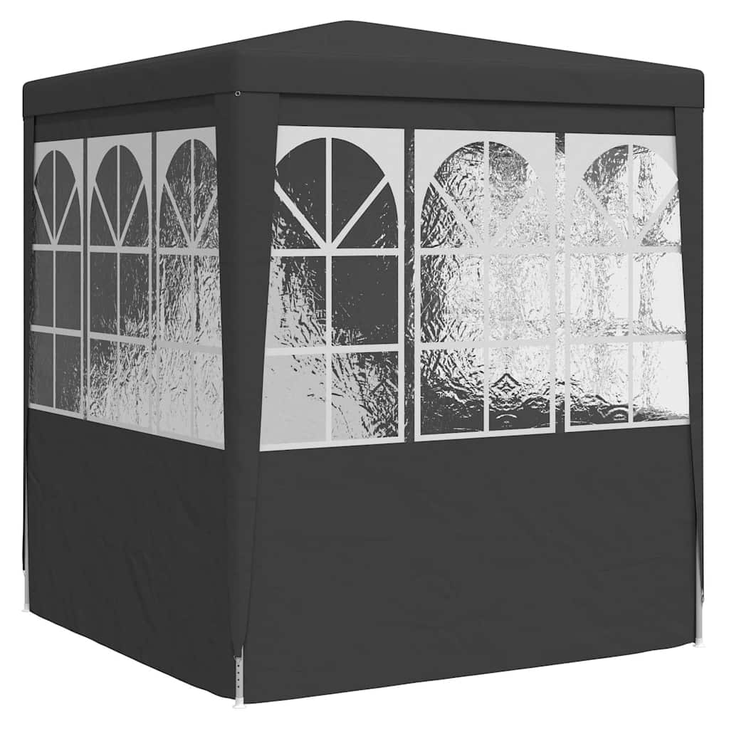 Tenda festas com paredes laterais 2,5x2,5m 90g/m² antracite