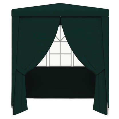 Tenda festas profiss. c/ paredes laterais 2,5x2,5m 90g/m² verde