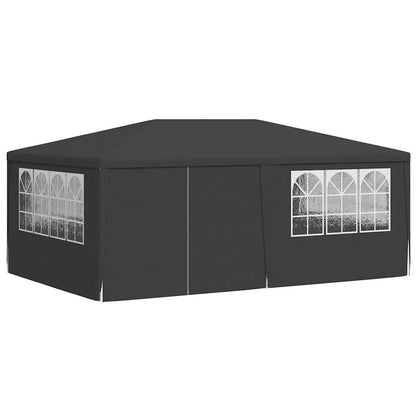 Tenda festas com paredes laterais 4x6m 90g/m² antracite
