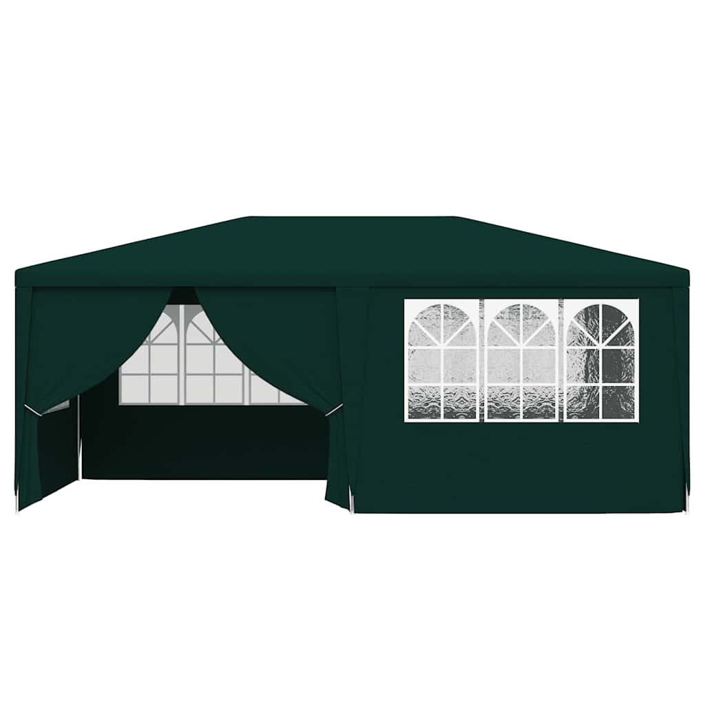 Tenda festas profissional c/ paredes laterais 4x6m 90g/m² verde