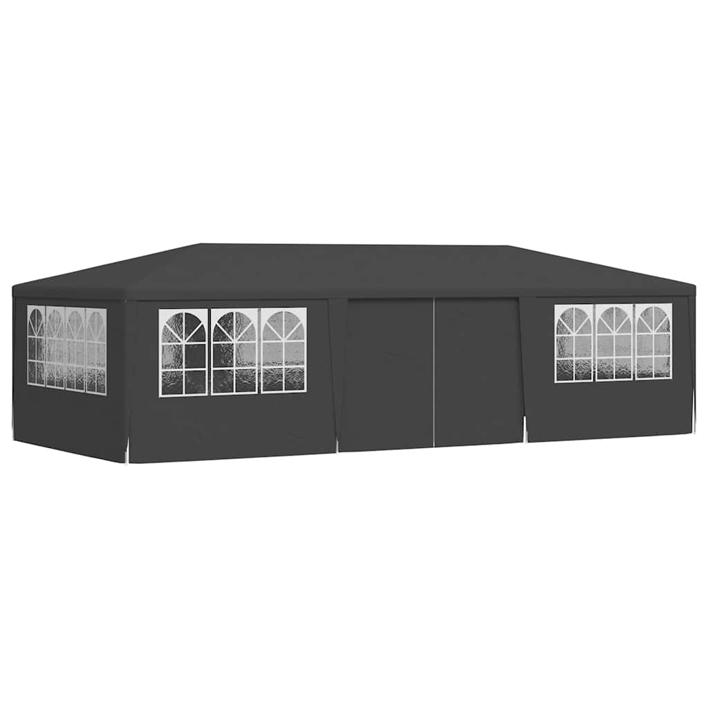 Tenda festas com paredes laterais 4x9m 90g/m² antracite