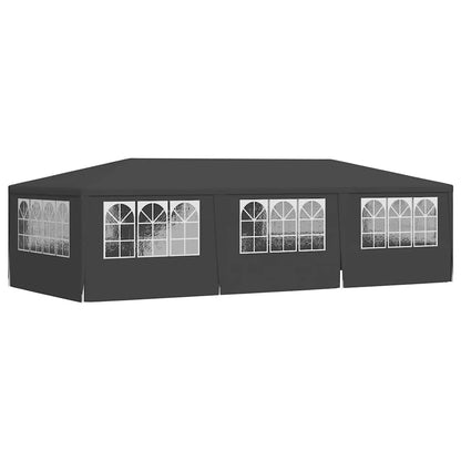 Tenda festas com paredes laterais 4x9m 90g/m² antracite