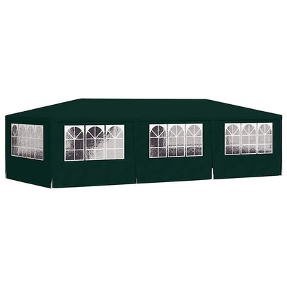 Tenda festas profissional c/ paredes laterais 4x9m 90g/m² verde