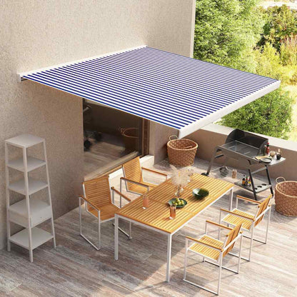 Lona para toldo azul e branco 400x300 cm