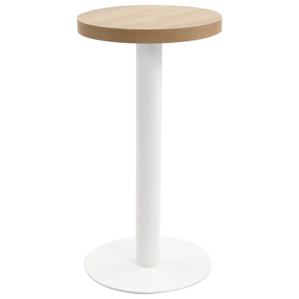Mesa bistrô 40 cm MDF castanho-claro