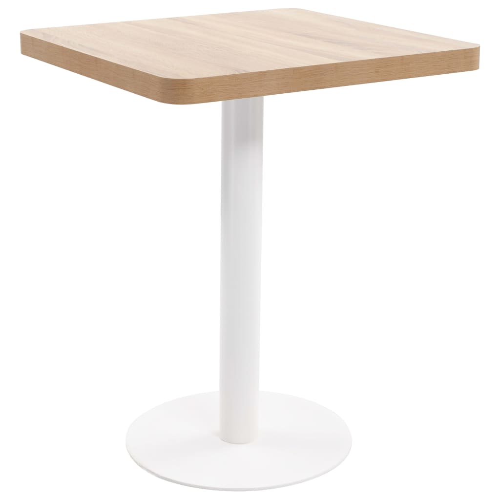 Mesa bistrô 60x60 cm MDF castanho-claro