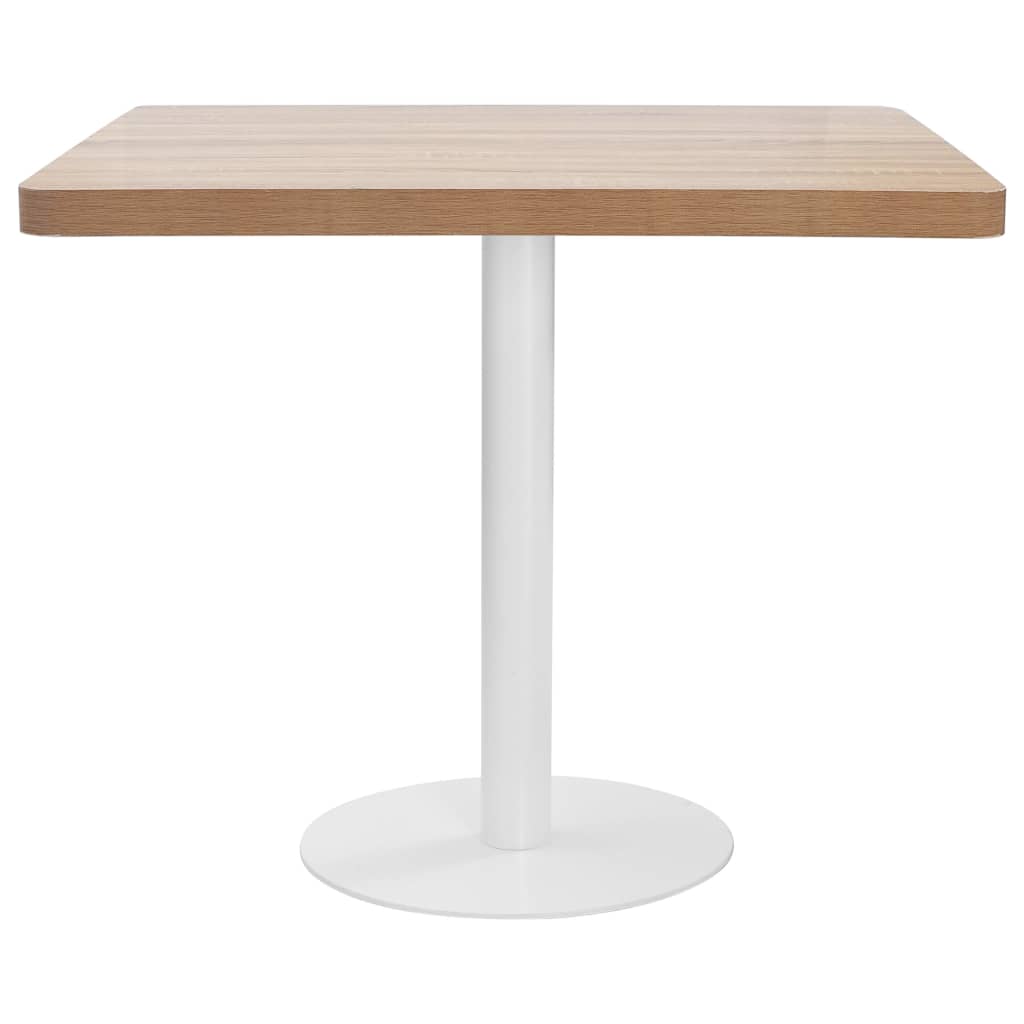 Mesa bistrô 80x80 cm MDF castanho-claro