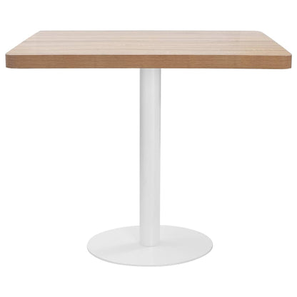 Mesa bistrô 80x80 cm MDF castanho-claro