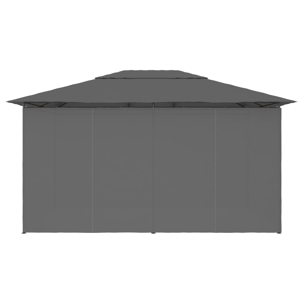 Tenda de jardim com cortinas 4x3 m antracite