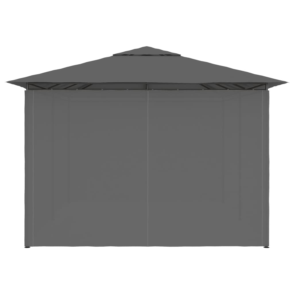 Tenda de jardim com cortinas 4x3 m antracite