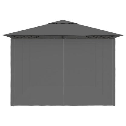 Tenda de jardim com cortinas 4x3 m antracite