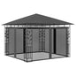 Gazebo com rede mosquiteira 3x3x2,73 m 180 g/m² antracite