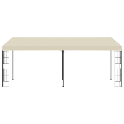 Gazebo de montagem na parede 3x6 m tecido creme