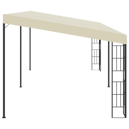 Gazebo de montagem na parede 3x6 m tecido creme