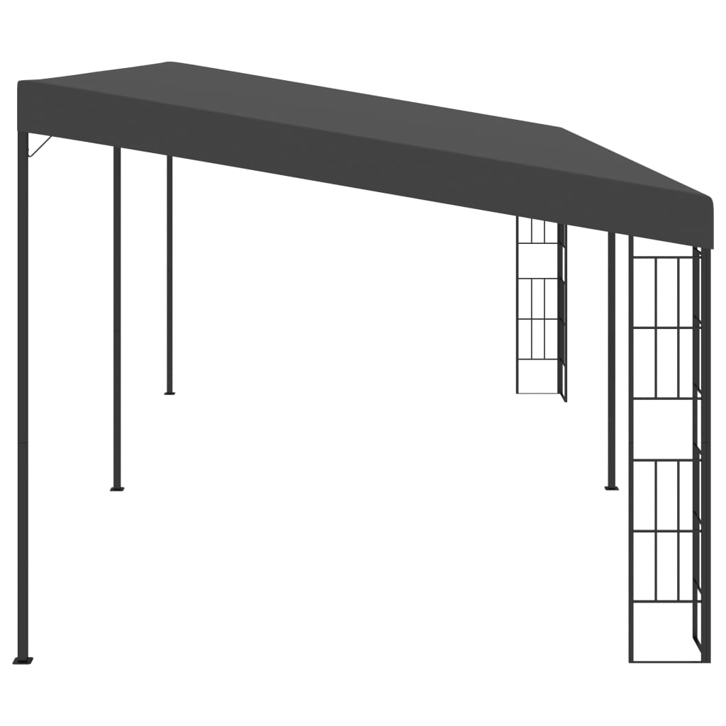 Gazebo de montagem na parede 3x6 m tecido antracite