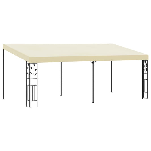 Gazebo de parede 6x3x2,5 m creme