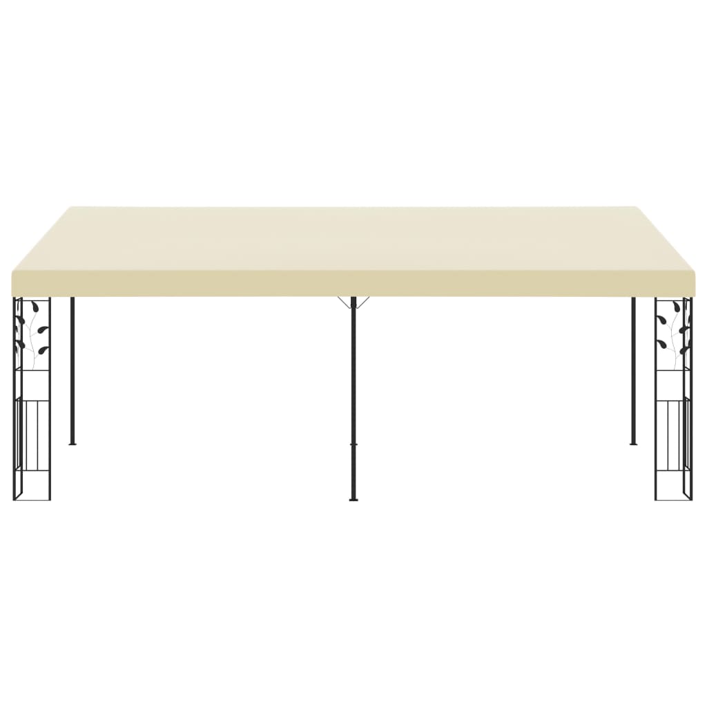 Gazebo de parede 6x3x2,5 m creme