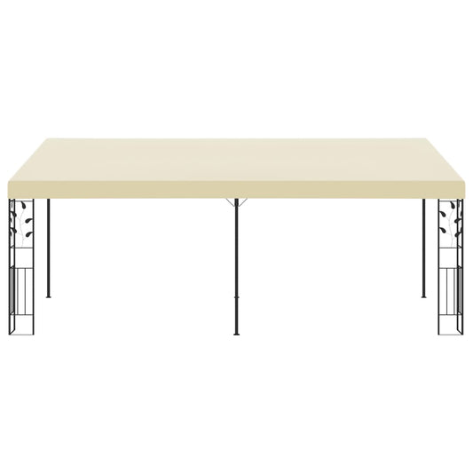 Gazebo de parede 6x3x2,5 m creme