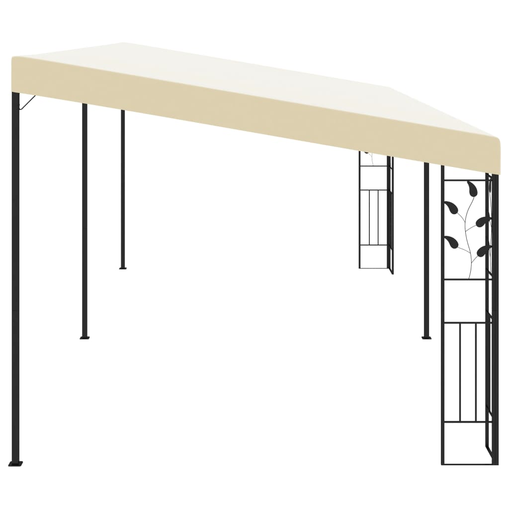 Gazebo de parede 6x3x2,5 m creme