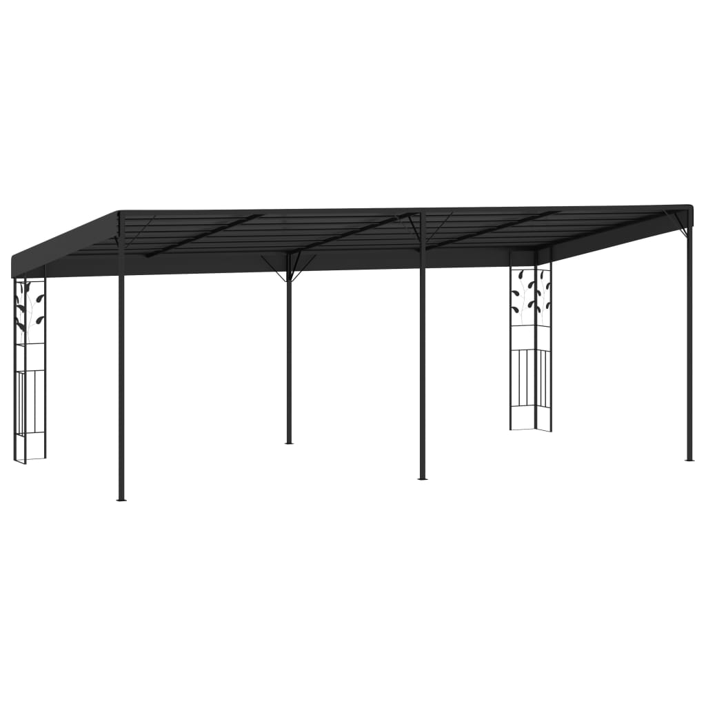 Gazebo de parede 6x3x2,5 m antracite