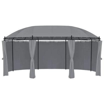 Gazebo com cortinas 520x349x255 cm antracite