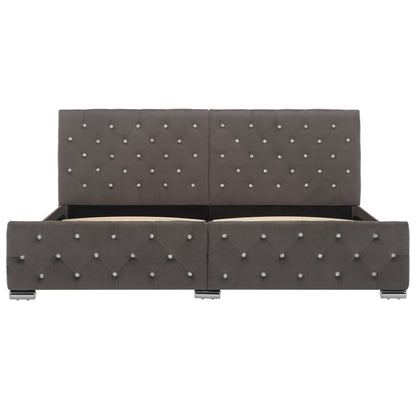 Estrutura de cama 180x200 cm veludo cinzento