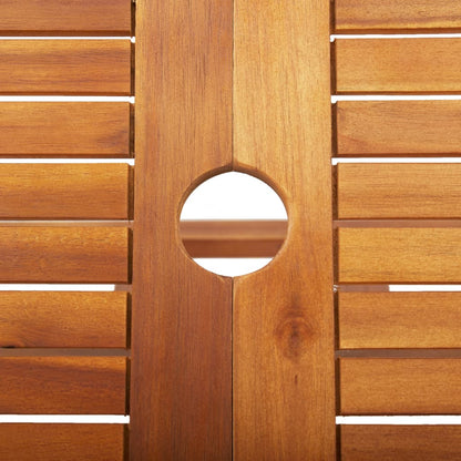 Mesa de jardim dobrável 135x85x75 cm madeira de acácia maciça