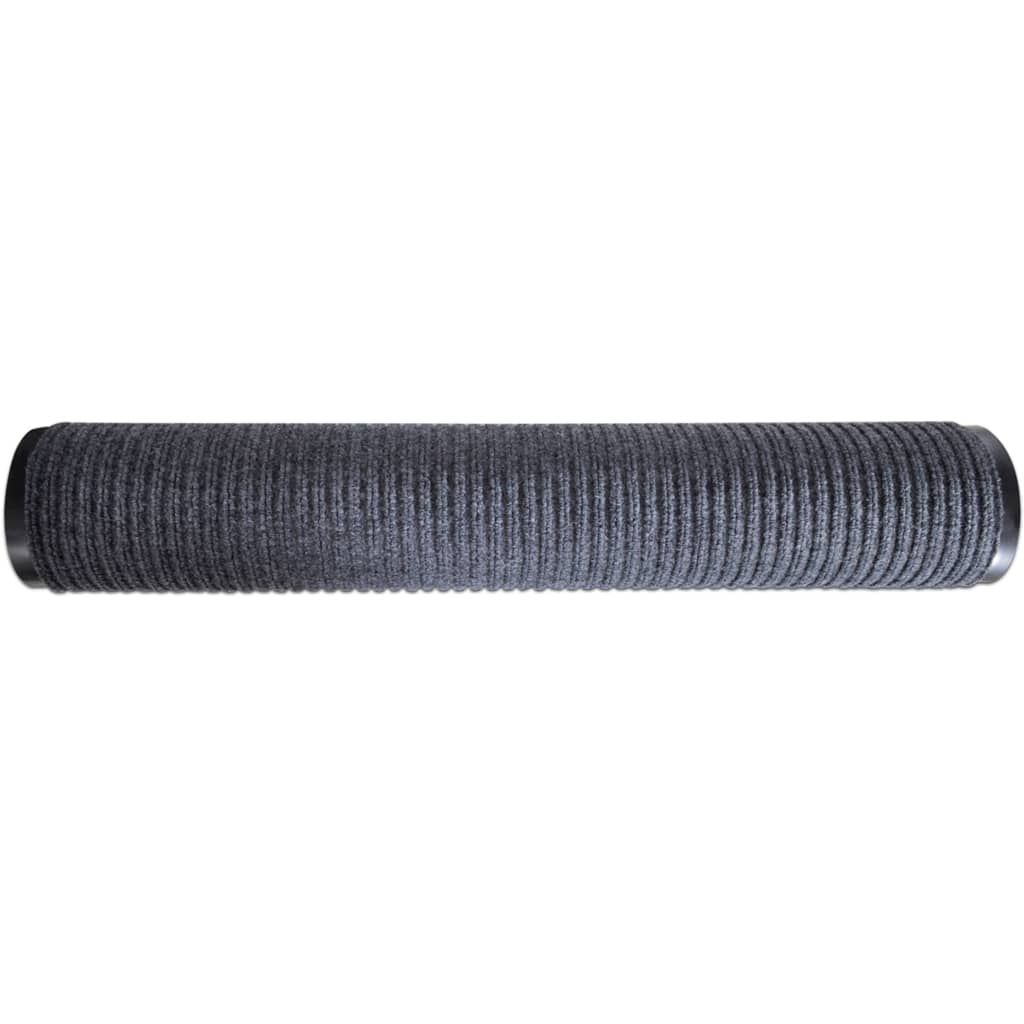 Tapete de porta 117x220 cm PVC cinzento