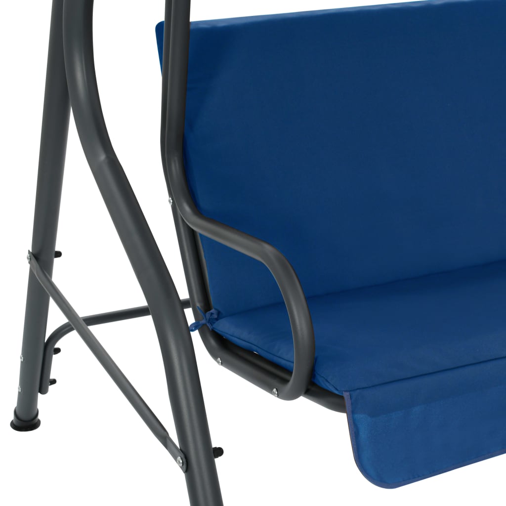 Baloiço de jardim 170x110x153cm tecido azul-escuro