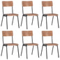 Cadeiras de jantar 6 pcs contraplacado castanho