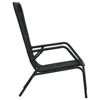 Cadeira de jardim vime PE preto