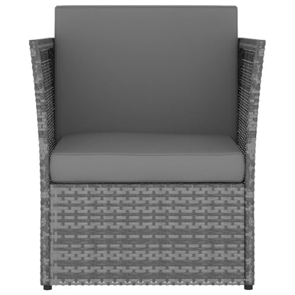 Cadeira de jardim com banco vime PE antracite