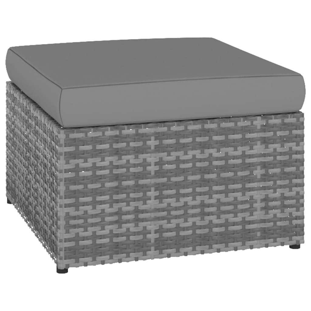 Cadeira de jardim com banco vime PE antracite