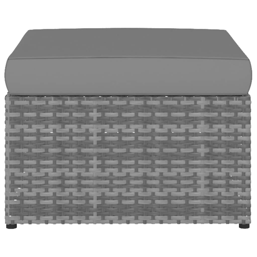 Cadeira de jardim com banco vime PE antracite