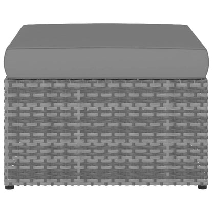 Cadeira de jardim com banco vime PE antracite