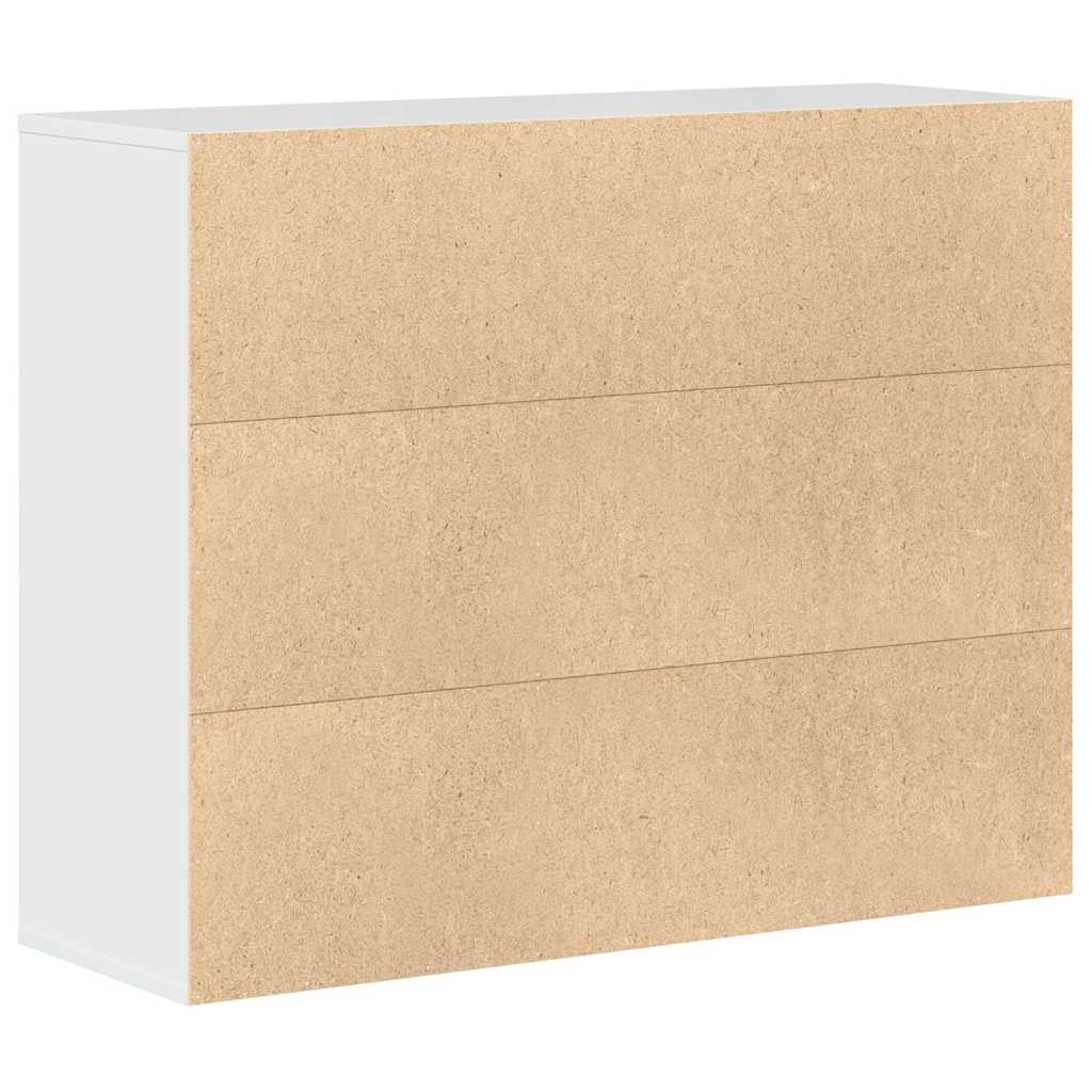 Aparador 88x30x70 cm contraplacado branco brilhante