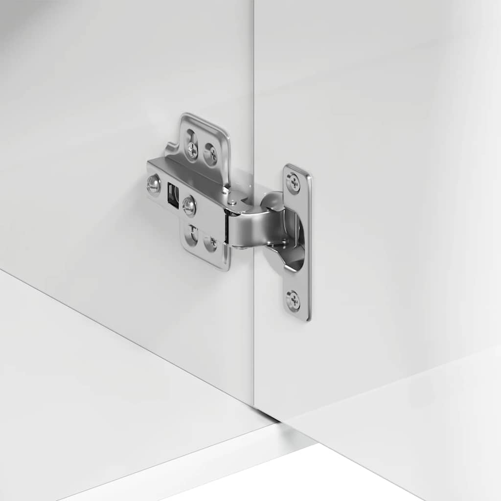 Aparador 88x30x70 cm contraplacado branco brilhante