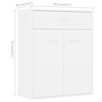 Aparador 60x30x75 cm contraplacado branco