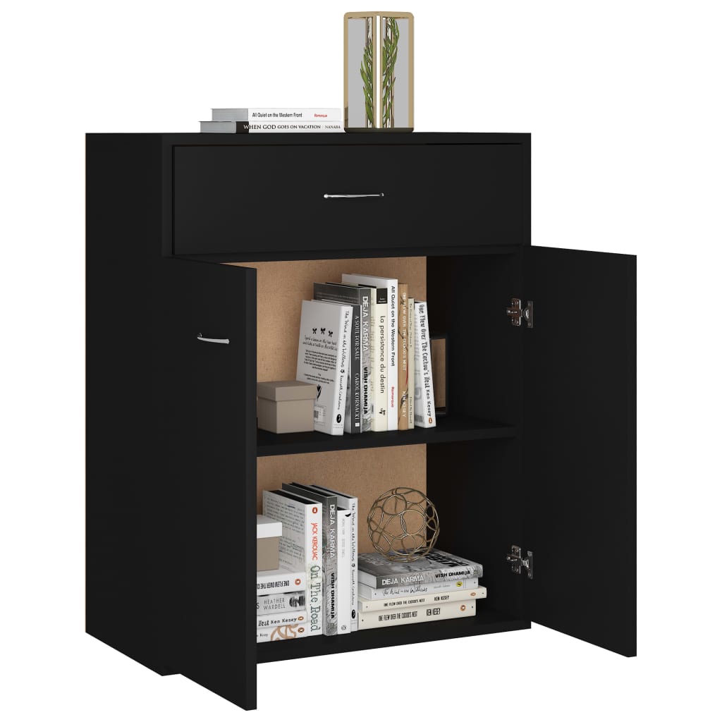 Aparador 60x30x75 cm derivados de madeira preto