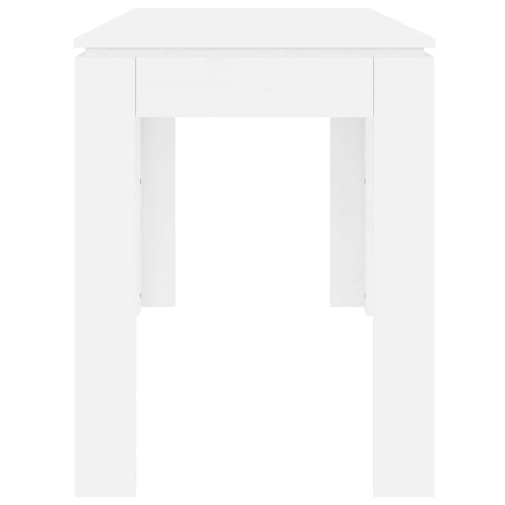 Mesa de jantar 120x60x76 cm contraplacado branco