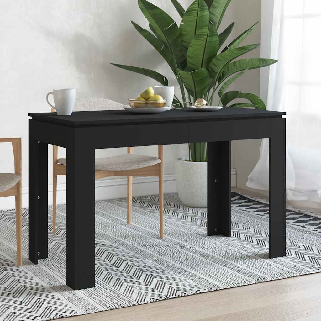 Mesa de jantar 120x60x76 cm contraplacado preto