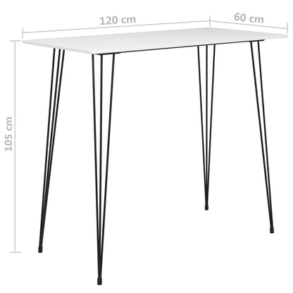 Mesa de bar 120x60x105 cm branco