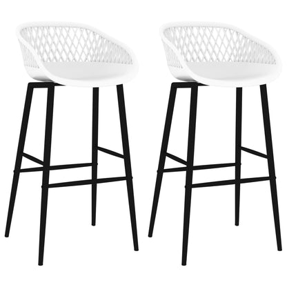 Cadeiras de bar 2 pcs branco