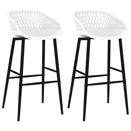 Cadeiras de bar 2 pcs branco