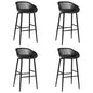 Cadeiras de bar 4 pcs preto
