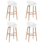 Bancos de bar 4 pcs branco